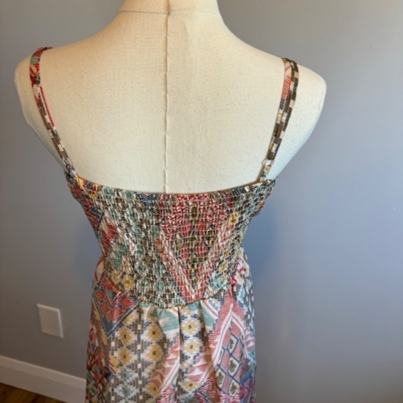 As U Wish, Women's Pink and Red Tribal Print, Fit & Flare Dress, SZ L - Picture 6 of 8